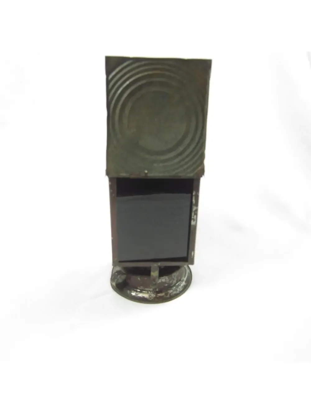 Antique Photography Darkroom Lantern Kerosene Oil Ruby Red Glass Burner Wick